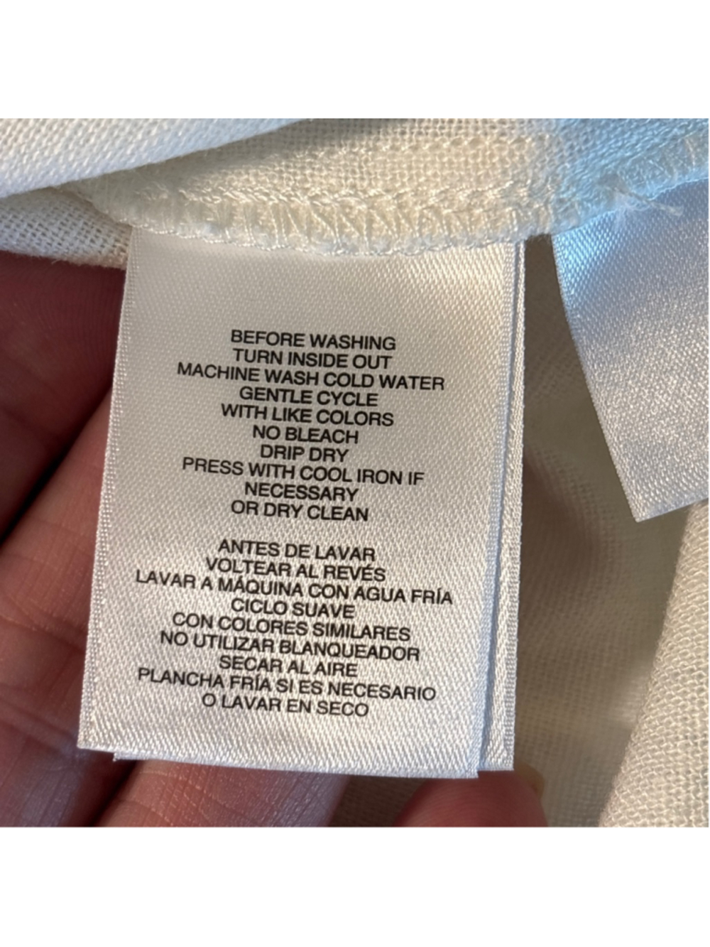 Anne Klein Cream Linen Top - Size L - Picture 4 of 8